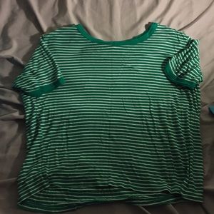 green striped shirt